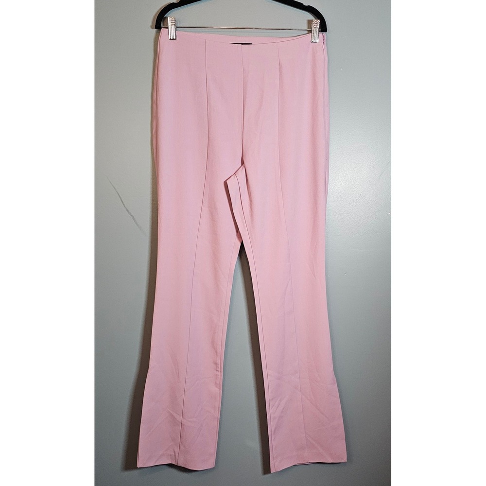 7 For All Mankind Lavender Pintuck Flare Leg Dress Pants Side Zip Women's Size M